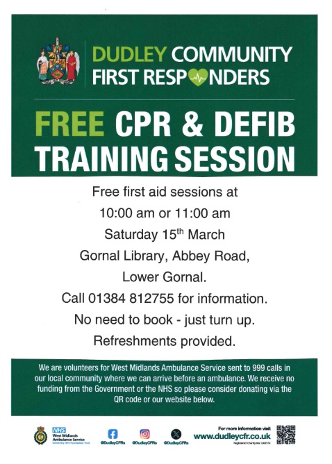 Gornal Library - Free CPR and Defib Training